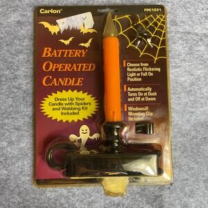 VTG Carlon Halloween LED‎ Battery Flicker Window Candles Halloween Prop FPC1031